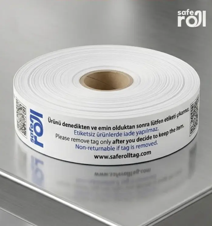 Safe Roll Tag iade kontrol etiketi rulosu